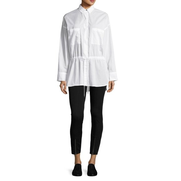 Helmut Lang Tops - Helmet Lang Lawn Cotton Hidden Button-up White Shirt Size: Large